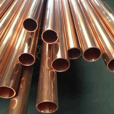 1/4" to 3/4" Round Copper Pipes with Wall Thickness 0.3mm-20mm for Oversea Jobs